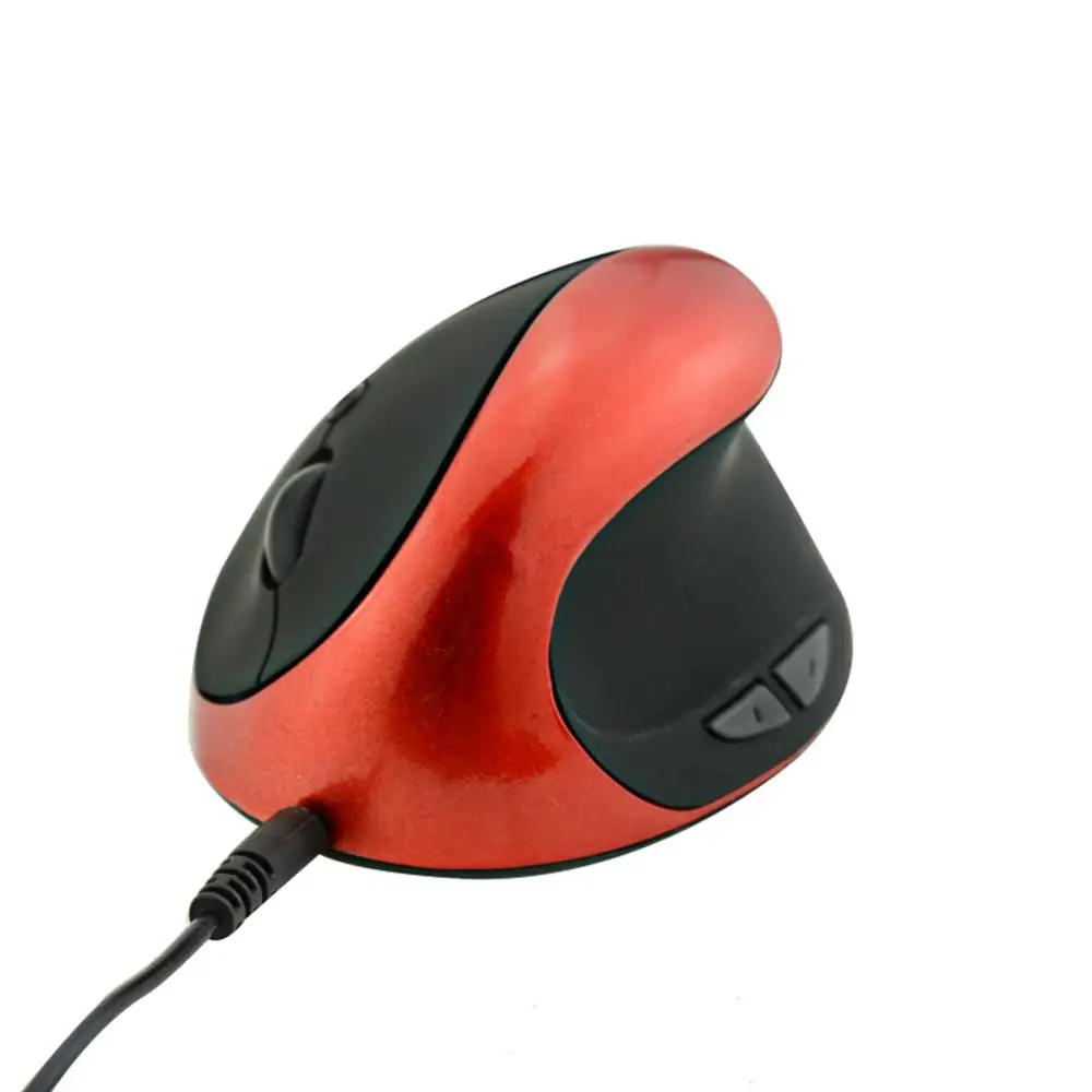 Red Wired Mouse Эргономичная перезаряжаемая 2,4G Беспроводная/Проводная 6 клавиш оптическая Вертикальная мышь мыши Компьютерная мышь - Цвет: Red Wired Mouse