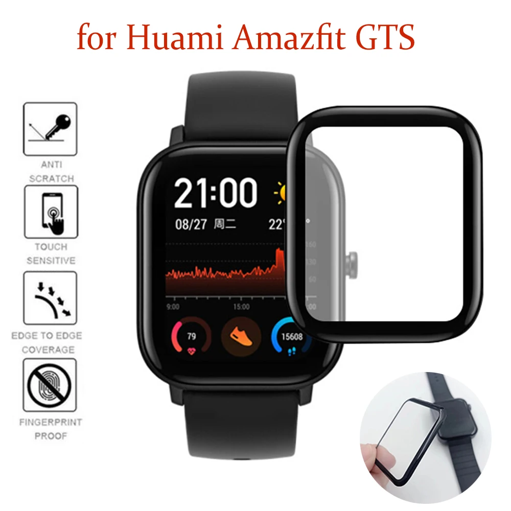 

1pc 2pcs Screen Protective Film for Huami Amazfit GTS 3D Curved Soft Clear Full Coverage Cover Protector Film Accessories Frame