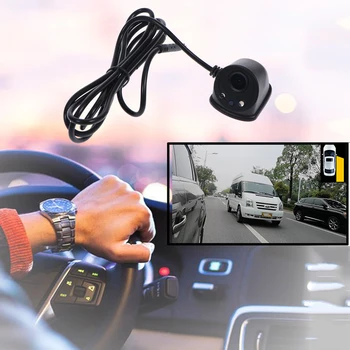

WIFI Reversing Camera Night Vision Car Rear View Camera Mini Waterproof Driving Recorder for Phone (Black)