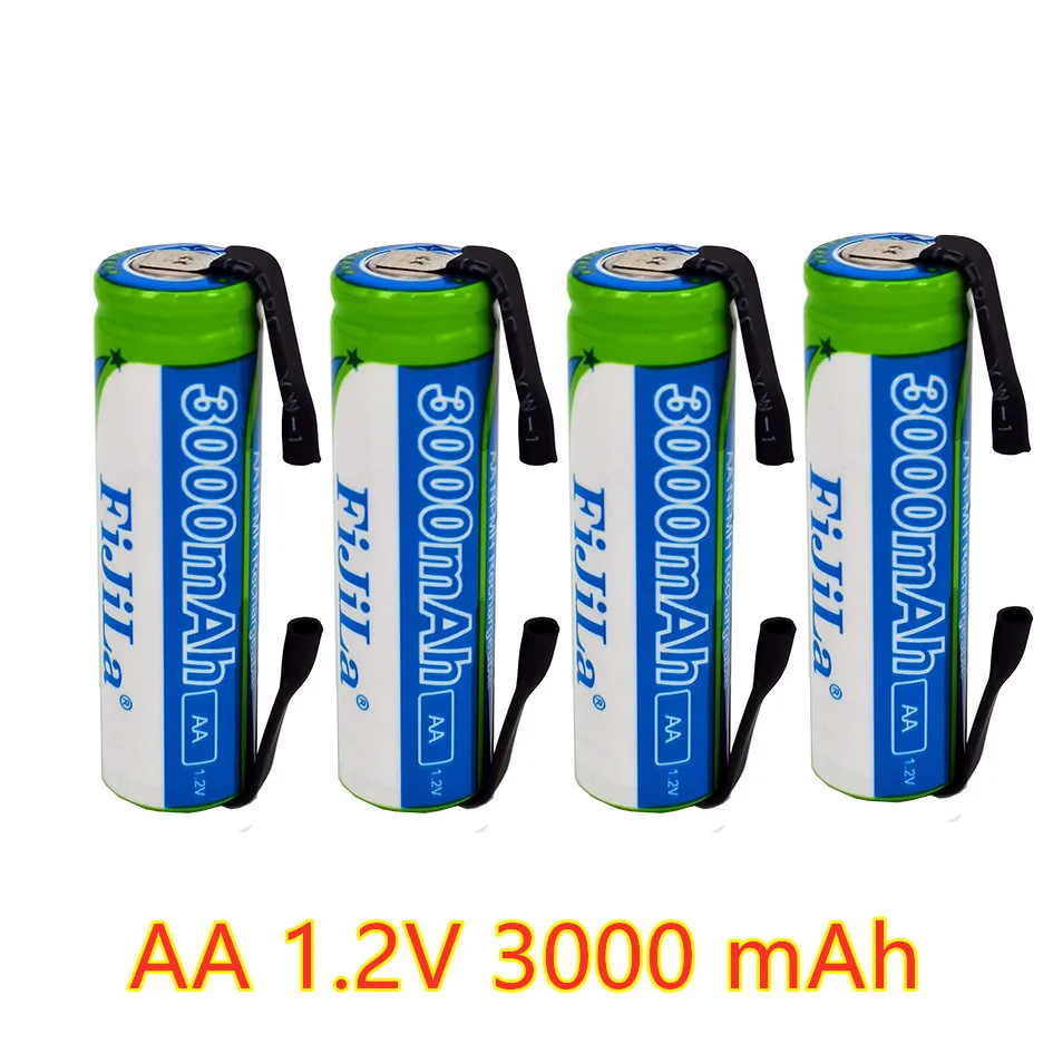 4-20 PCS New AA Rechargeable Battery 1.2 V 3000mAh NiMH 14430 with Solder Pins for DIY Electric Razor Toothbrush Toys | Электроника
