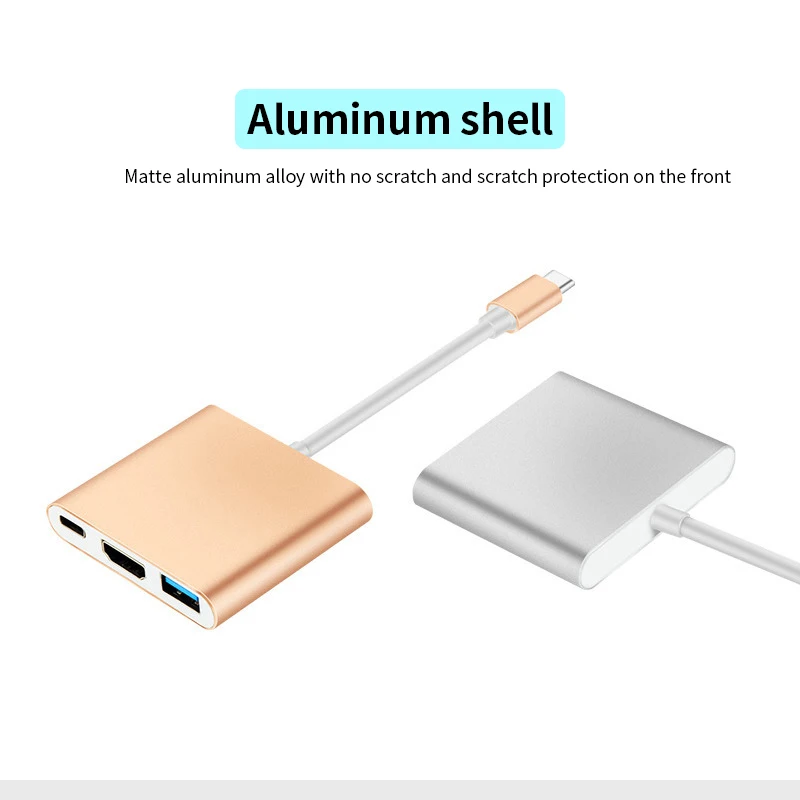 3 в 1 USB 0 док станция C type HDMI HUB адаптер для ноутбука MacBook смартфон удлинитель