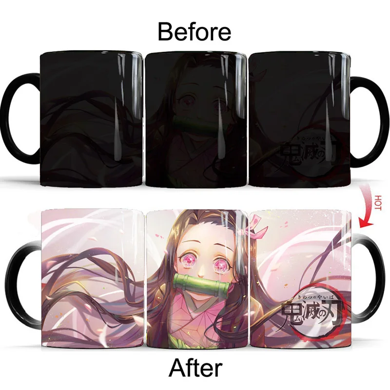 2020 New Demon Slayer Heat Temperature Sensitive Coffee Mug Color
