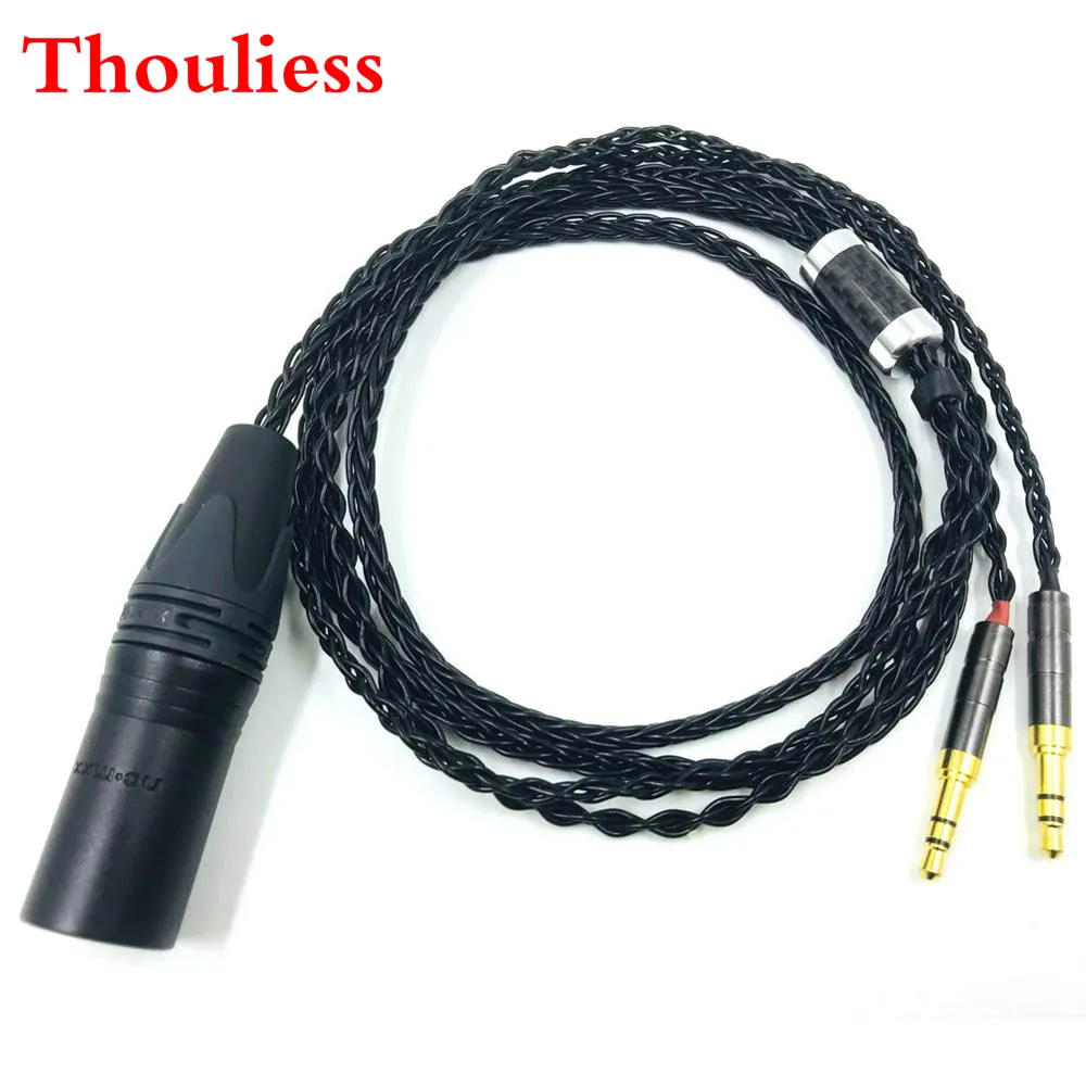 Thouliess HI FI 4 pin XLR Male Balanced Headphone Upgrade Cable for Sundara Aventho focal elegia t1 t5p D7200 D600 D7100 MDR Z7