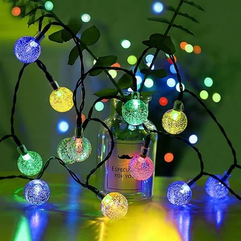 

Fairy String Light Crystal Globe Ball Yard Durable Fairy String Fairy Light 30LED Solar Landscape Lamp Xmas Decor Festival
