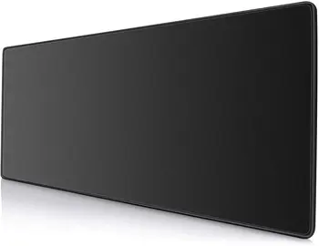 

Ktrio extended game mouse pad with stitched edges, non slip rubber base, waterproof keyboard pad, desktop pad black
