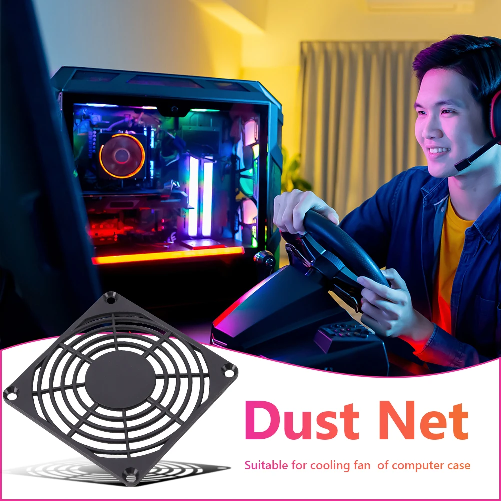 5pcs PC Case Fan Dust Filter Guard - 80mm and 120mm Plastic Radiator Cover Set Description Image.This Product Can Be Found With The Tag Names Computer Cables Connecting, Computer Peripherals, Pc case fan dust filter, PC Hardware Cables Adapters