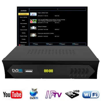 

Vmade DVB-S2 Satellite Receiver Full HD Receptor Tuner AV2018 +Super USB WiFi Dongle External Antenna Adapter Set top box