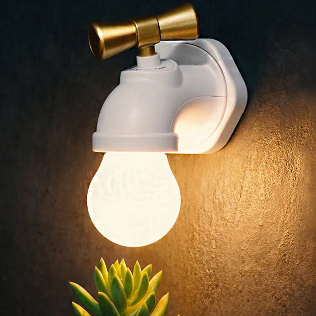 Voice Control Led Faucet Night Light Home Decoration Lights USB Rechargeable Creative Atmosphere Lights USB Rechargeable