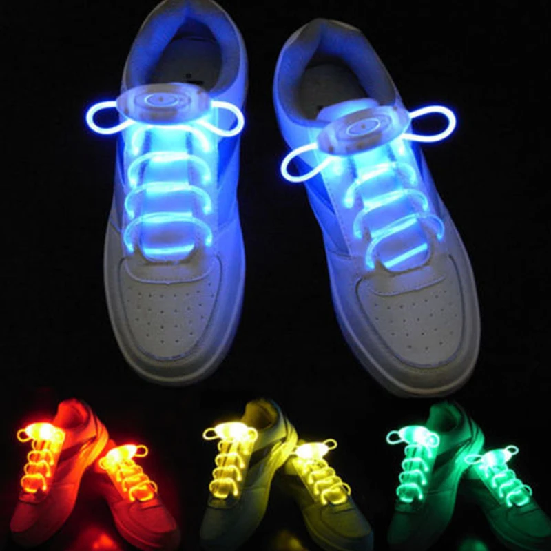 LED Sport Shoe Laces Flash Light Up Glow Stick Strap Shoelaces Party Club New Arrival Promotion shoelace buckle yeezy