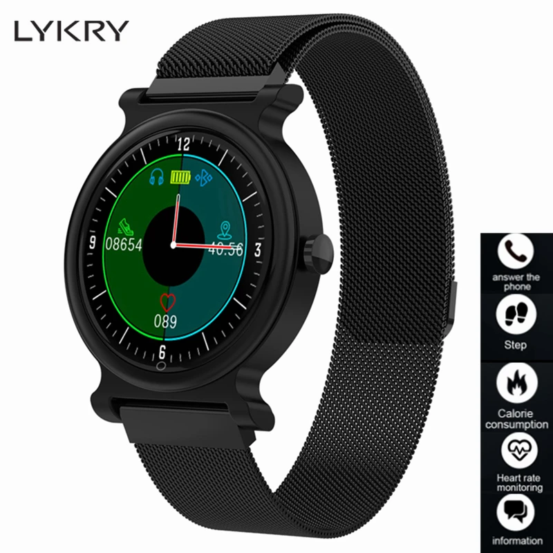 LYKRY R20 Смарт-часы BT 5,0 ответ на телефон siri голос пульсометр Монитор артериального давления мужские деловые часы трекер для xiaomi