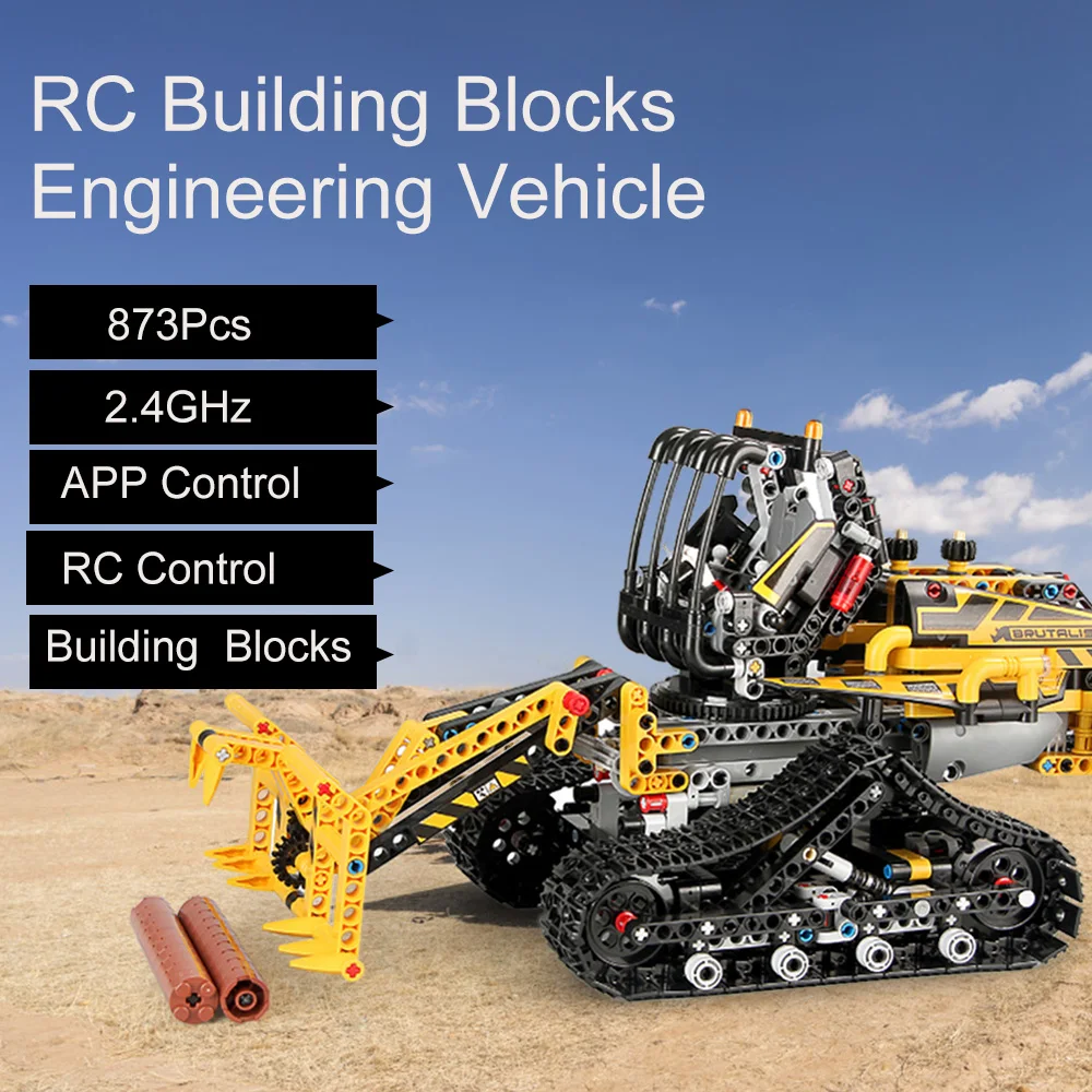 

873PCS Remote Control Building Blocks Car Building Blocks Educational Toys for Kids