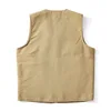 OK0403 Lamb Fleece Vest Men Winter Thicken Sport Outwear Keep Warm Zipper Pocket Decoration Solid Color Waistcoat 2