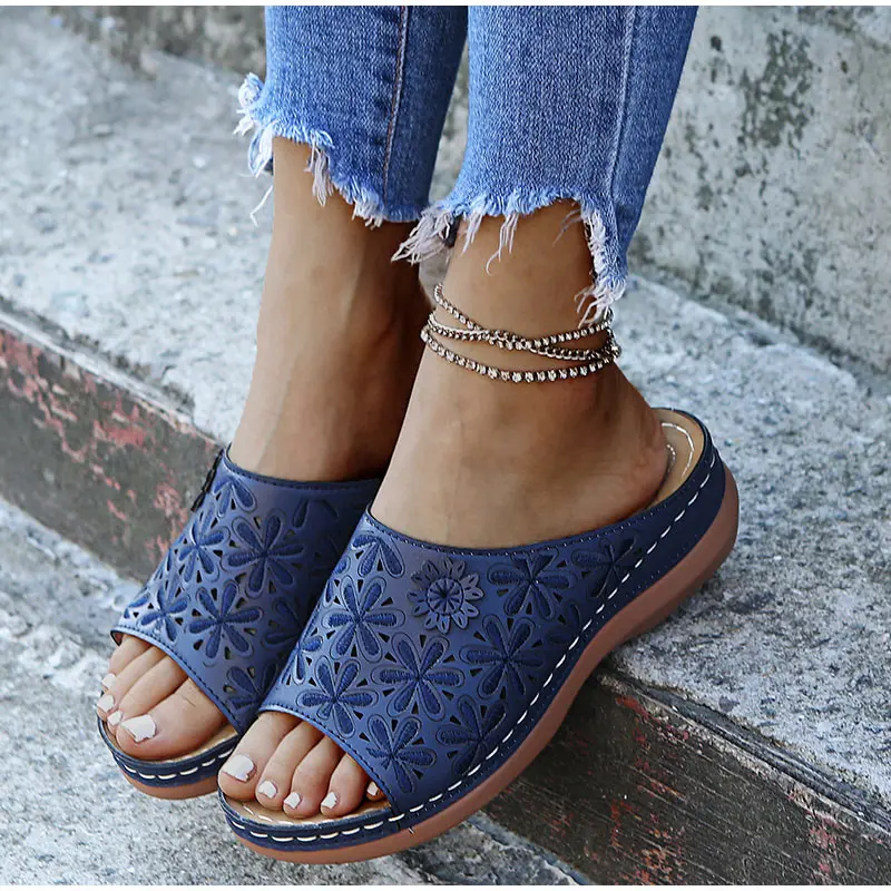 Summer Women Wedge Sandals Premium Orthopedic Open Toe Sandals Vintage