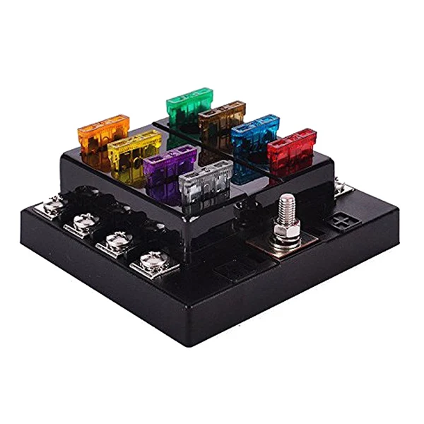 

Hot New Universal 8 Way Circuit Automotive Blade Fuse Box Block Holder Car Boat Marine