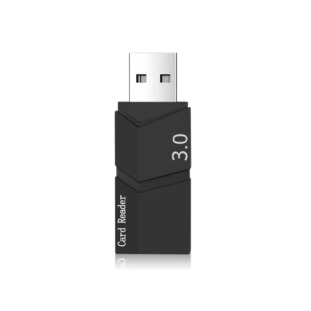 Kebidu USB 3,0 устройство для считывания с tf-карт адаптер для MicroSD смарт-устройство для считывания карт памяти Micro Sd устройство чтения карт памяти Micro Sd карты Reader модуль памяти TransFlash к адаптеру - Цвет: Black