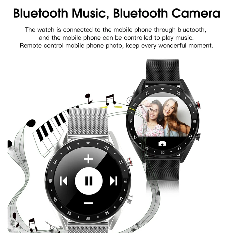 L7 Bluetooth Смарт-часы для мужчин ЭКГ+ Ppg Hrv монитор сердечного ритма кровяного давления Ip68 водонепроницаемый смарт-браслет для Android Ios