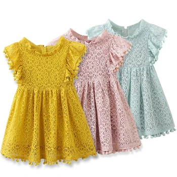 

New autumn and winter knitted long-sleeved girls dresses lace lace princess skirt soft yarn child skirt