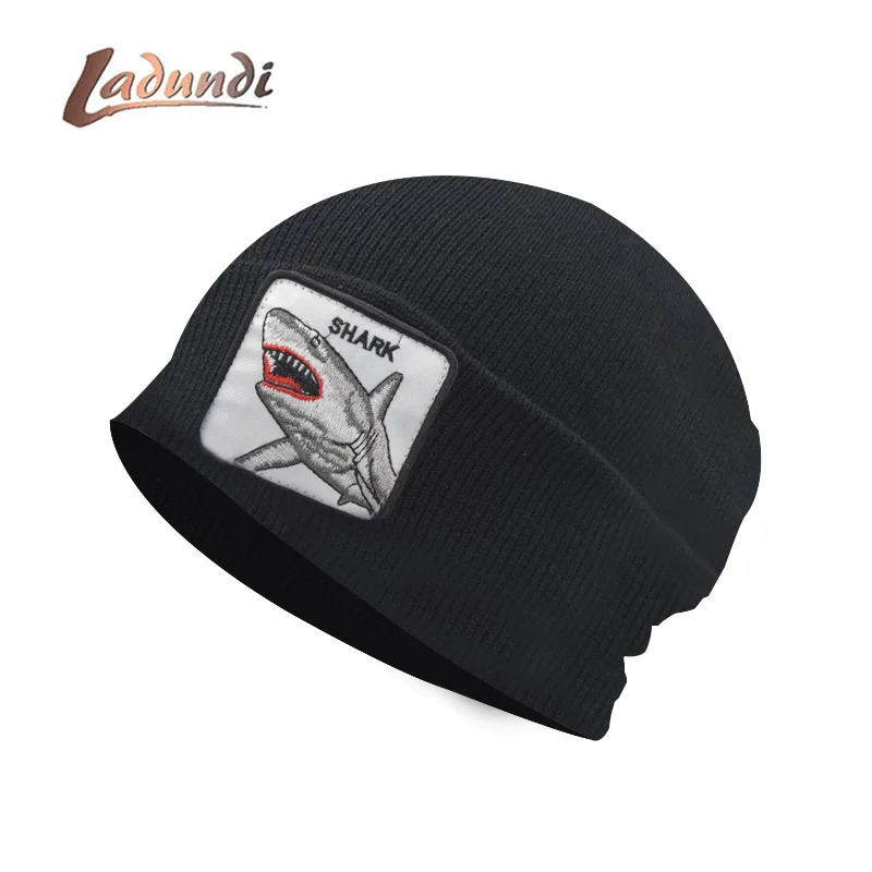 LADUNDI шапочка с животными зимняя мужская и женская теплая вязаная шапка для женские шляпы хип-хоп кепка в стиле унисекс