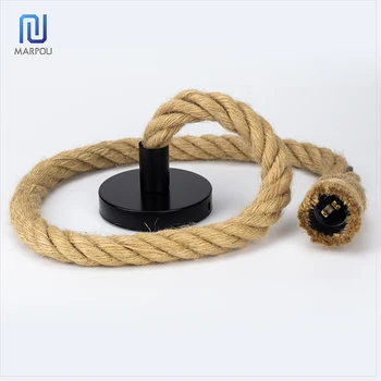 

Retro Decorative Rope E27 Hanging Lamp Holder 1m 1.5m 2m Socket E27 Lamp Base Bulb Holder Chandelier Connector Adaptor Cable