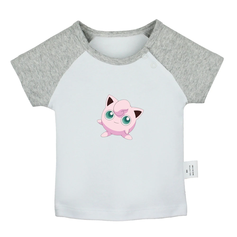 Футболки для новорожденных с покемонами Togepi Jigglypuff Chansey Gengar Lickitung, цветные футболки с короткими рукавами для малышей