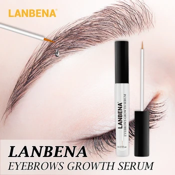 

LANBENA Eyebrow Growth Serum Longer Fuller Thicker Nourish Eye Brow Enhancer Eyelash Hair Growth Cosmetics Makeup Beauty 4.5ml