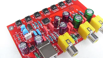 

PCM2706 HI-FI audio amplifier USB decoding sound card With stereo coaxial fiber output Supports sample rate 32K 44K 48K Hz