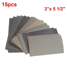 

15Pcs 150-7000 Grit Sandpaper Water/Dry Abrasive SandPapers Sheets Silicon Carbide Home Coarse T Car Polishing Automotive