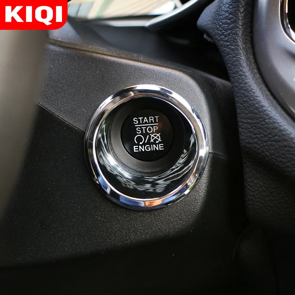 Автомобильный переключатель зажигания украшение кольцо круг отделка наклейки подходит для Jeep Compass 2th- Renegade- аксессуары