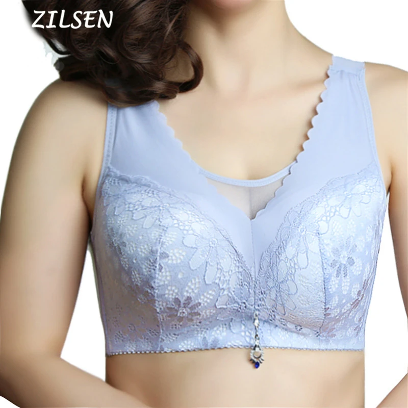 

2019 New Full Coverage Women Bras with Mesh Comfortable Bra Plus Size Brassiere 36 to 42 B / D cups Brassiere for Plus Size Lady