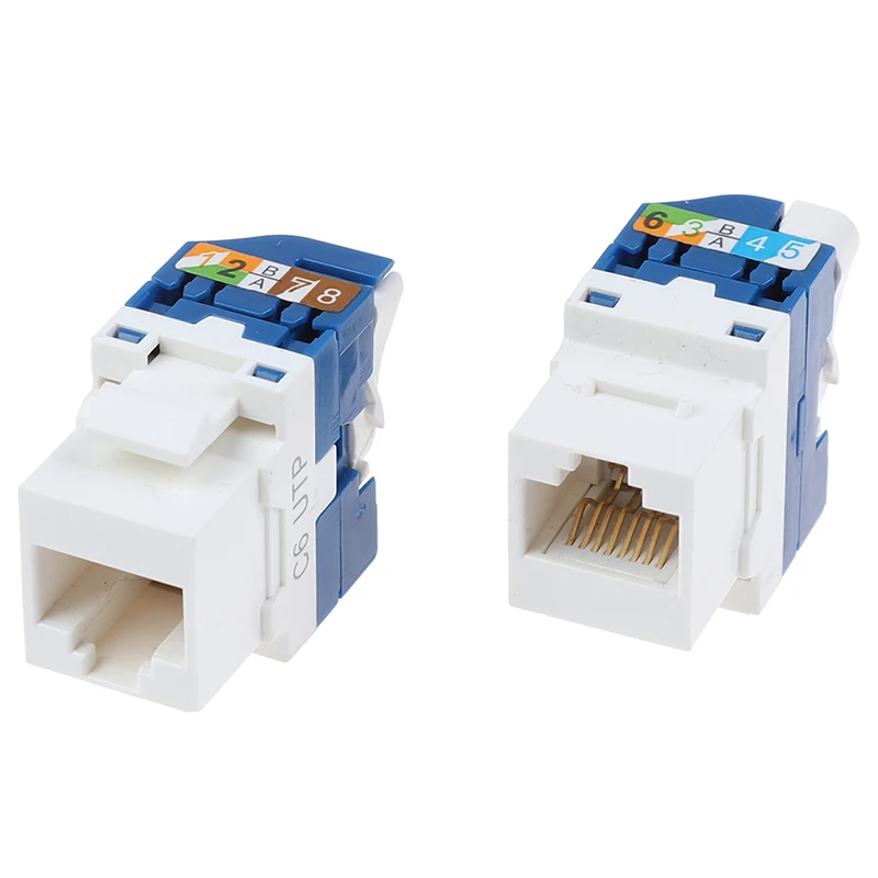 1 шт. CAT6 инструмент меньше Keystone Jack, AMPCOM RJ45 самоблокирующийся Cat.5e Keystone модуль адаптер без пробивочного инструмента необходимые муфты