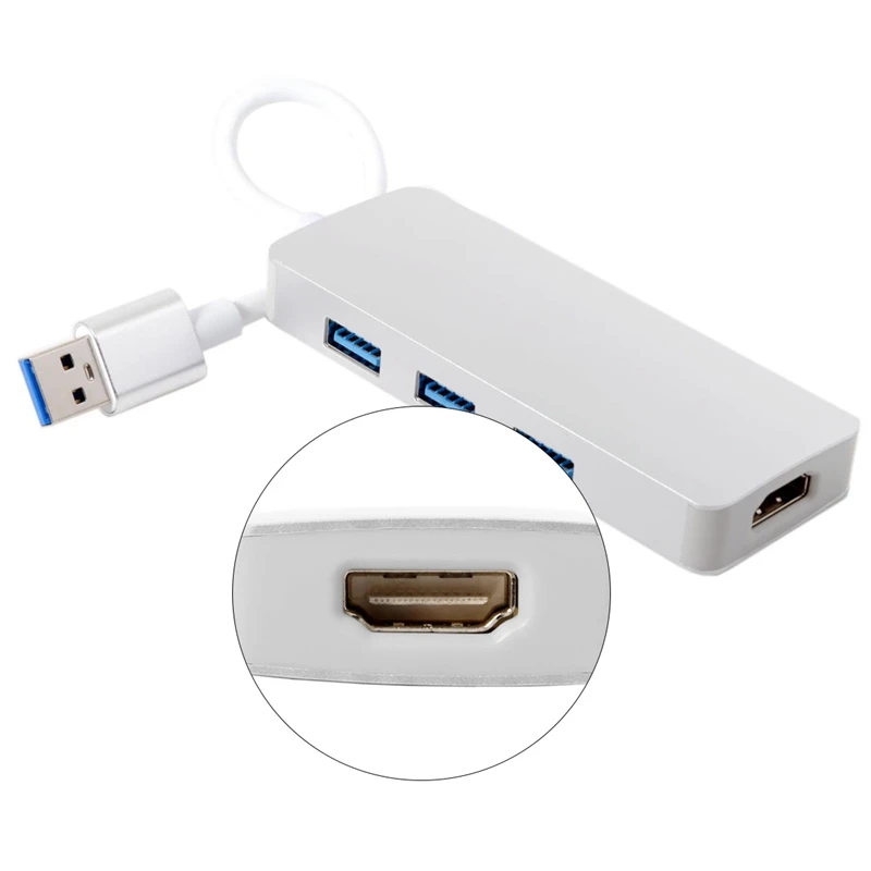 Hd 1080P Usb 3,0 в Hdmi концентратор конвертер Кабель-адаптер Usb в Hdmi внешняя видеокарта мульти монитор адаптер для Windows ноутбука