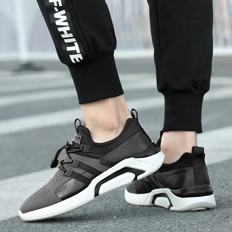 

2019 New Style Spring And Summer Korean-style Men Shoes Trend Comfortable MEN'S Casual Shoes Fly Woven Breathable Running Athlet
