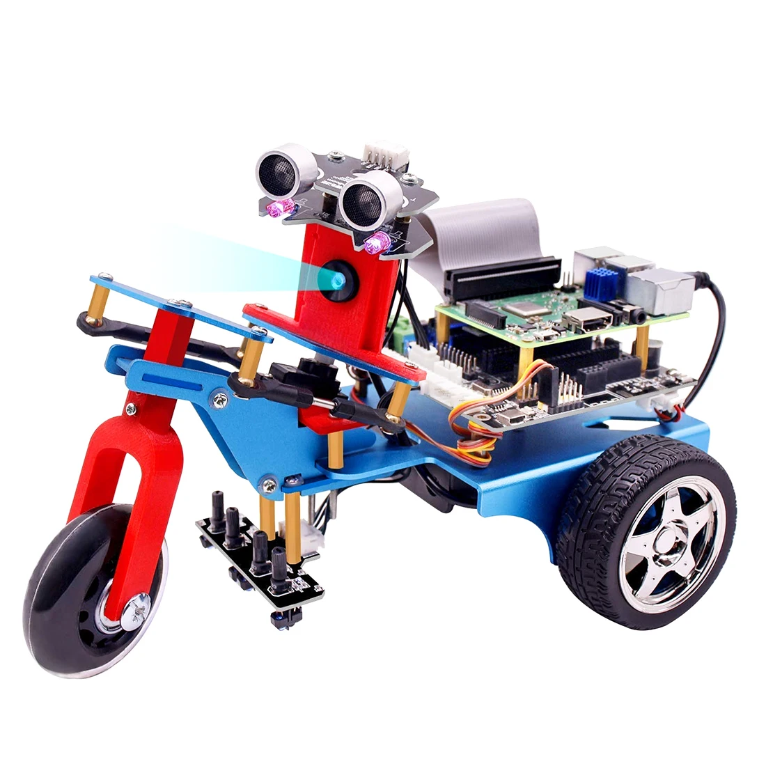 TrikeBot Smart Programmable Robot Car Kit Programmable Learning with HD Camera DIY Robot Kit with 1G Raspberry 4B