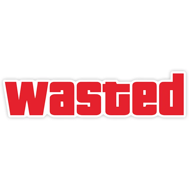 

A0559# 13cm/17cm Removable Decal Wasted Car Sticker Waterproof Accessories on Bumper Rear Window Laptop