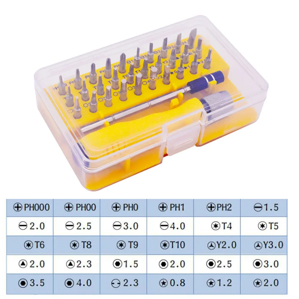 32 In 1 Magnetic Accuracy Tool Mini Multifunctional Screwdriver Set Non Slip Phone Mobile Portable Repair Chrome Vanadium Steel