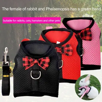 

Hamster Rabbit Harness Leash Set Mesh Ferret Guinea Pig Harness Vest Walking Pet Supplies