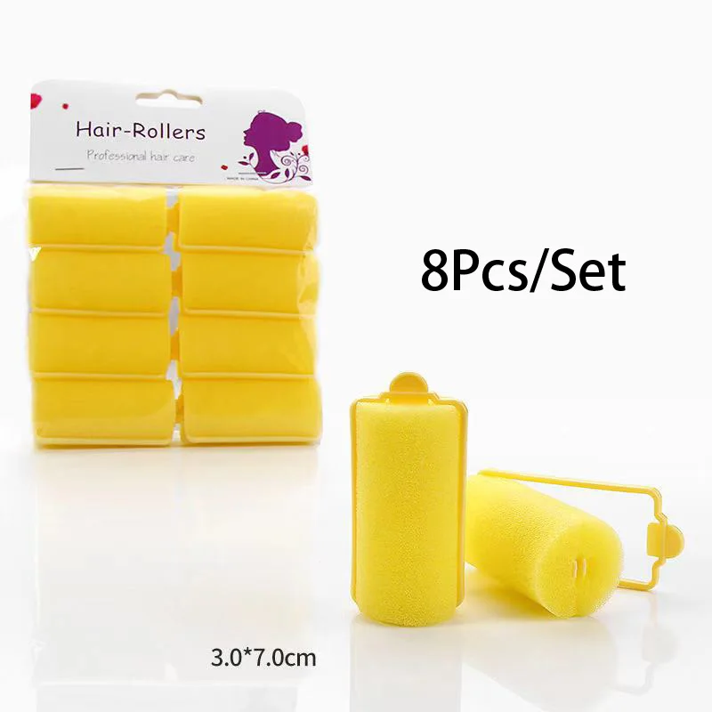 Small/Large Sponge Curls Curly Wavy Curly Professional Styling Foam Soft Sponge Curler Roller Wet Hair Foam Hair Rollers