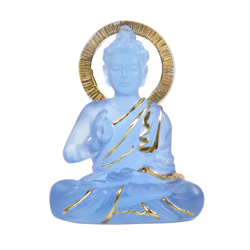 

Handmade Resin Crafts Gift Transparent Buddha Statue Lucky Feng Shui Decoration Yoga Zen Home Buddhism Ornaments Micro Landscape