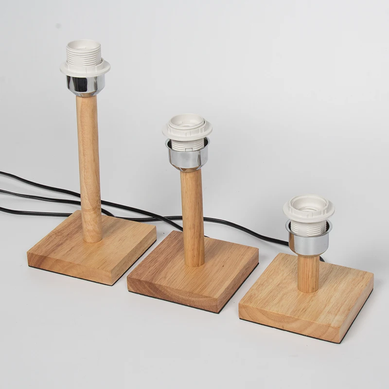 

Lamp accessories table lamp base solid wood square round E27 lamp holder DIY with a variety of specifications can be customized