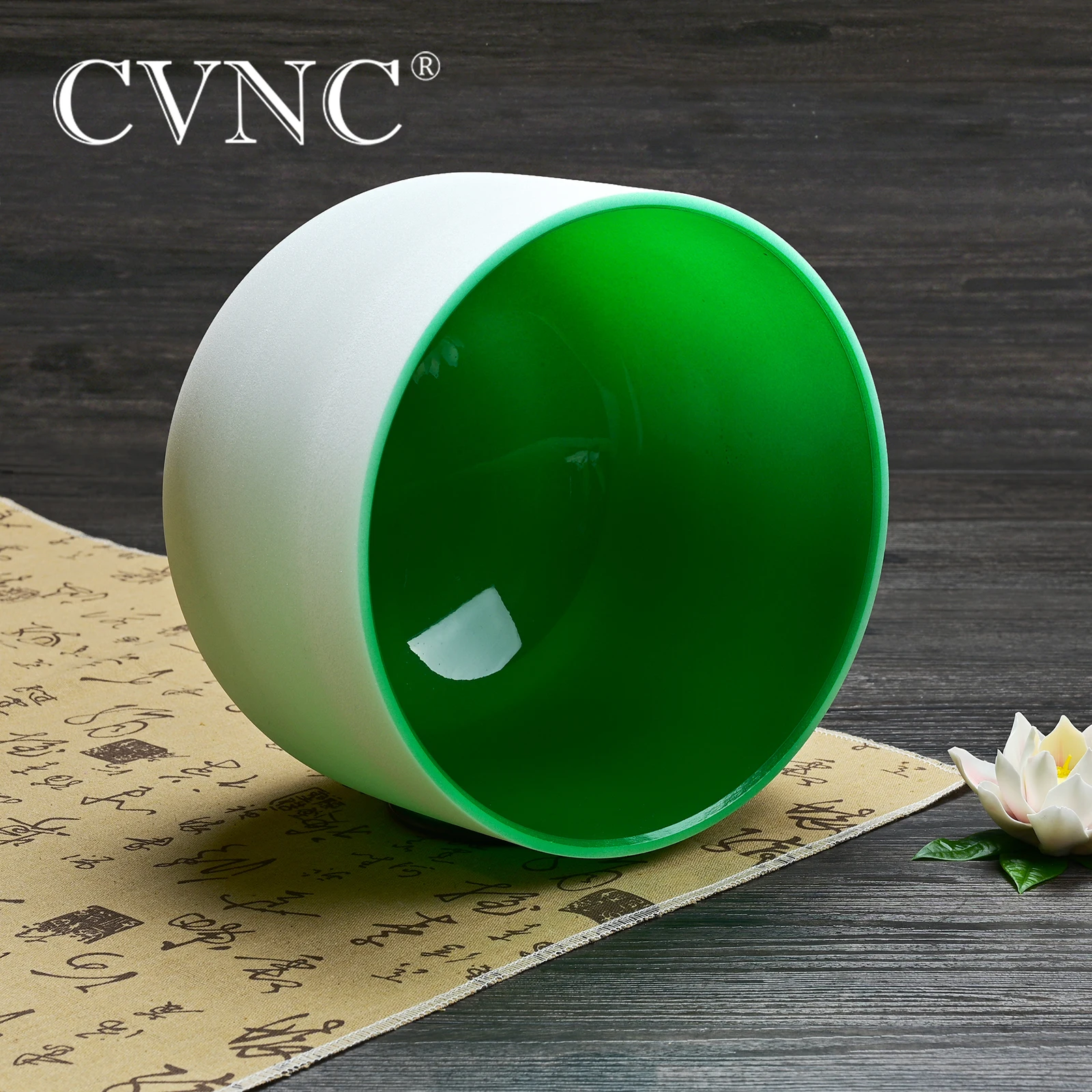 CVNC 8 дюймов F сердце 440 Гц 432 Гц зеленый Чакра кварцевый кристалл поющая чаша