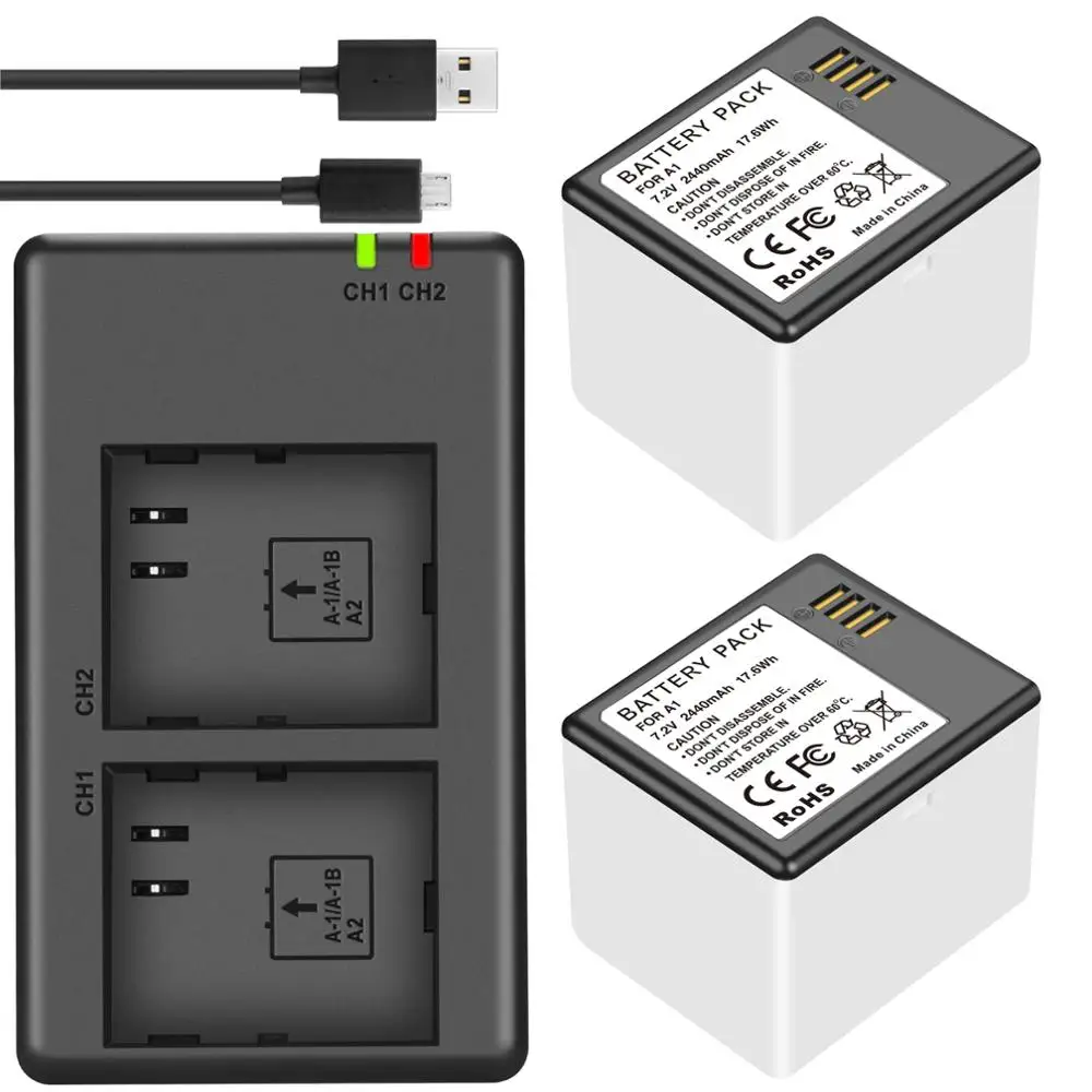 Per Arlo Pro O Pro 2 Fotocamera Vma4400 Batteria Netgear A-1 O Caricabatterie A Doppio Canale
