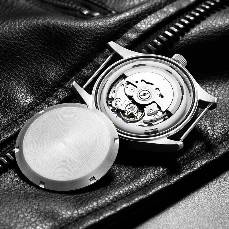 Najtaniej Męski automatyczny zegarek dla nurka wodoodporny 200m Pilot ze stali nierdzewnej mechaniczne C3 zegarki podświetlane szafirowe szkło mekanik kol saati