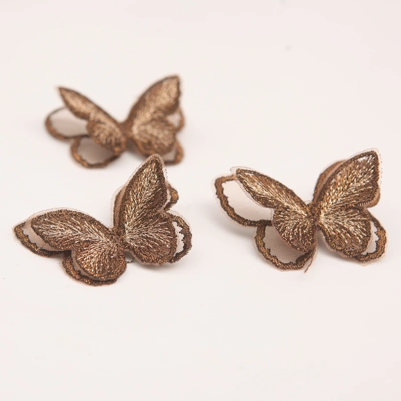 Applique Papillon Pailletée à Coudre - Patch Sequin Pour Robe De Mariage Ou Voile