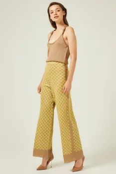 

PATTERNED SILVERY BELİ LASTİKLİ KNITWEAR PANTS