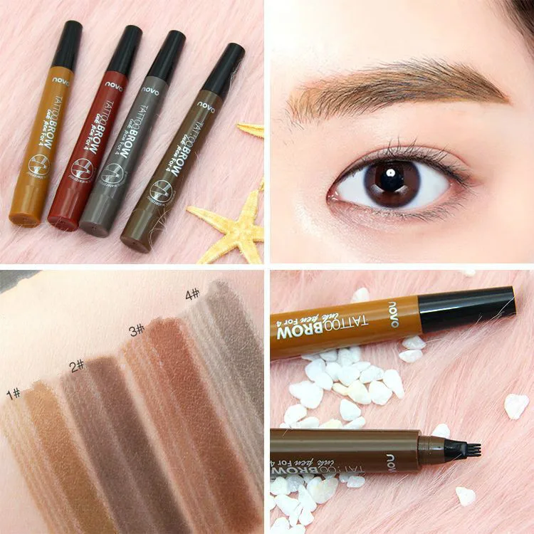 

Four Fork Liquid Eyebrow Pencil Stereo Simulation Original Eyebrows Lasting Color Waterproof and Sweat-proof Eyebrow Pencil