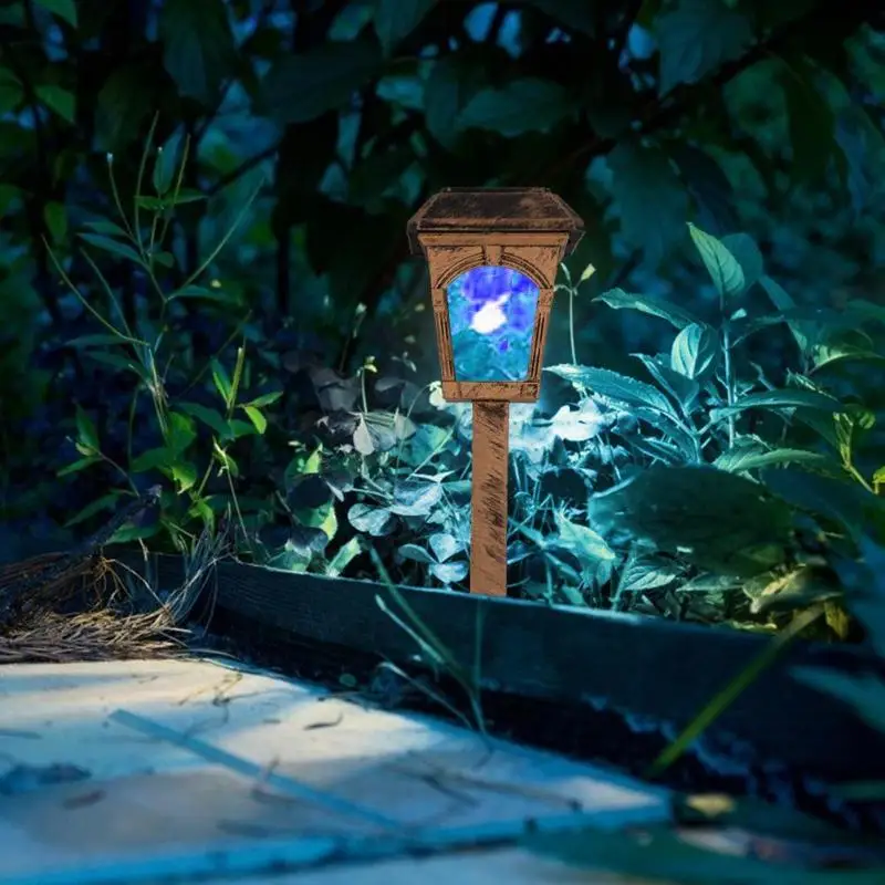 1 Pair Solar LED Flamingo Stake Lamps Outdoor Lawn Yard Garden Pathway Lights Energy Saving and Environmental Protection