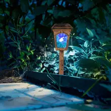 1 Pair Solar LED Flamingo Stake Lamps Outdoor Lawn Yard Garden Pathway Lights Energy Saving and Environmental Protection