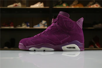 

Nike Air Jordan 6 Men Basketball Shoes Man Comfortable Outdoor Sports Training Sneakers AJ6 Athletic Shoes,Purple red Size40-46