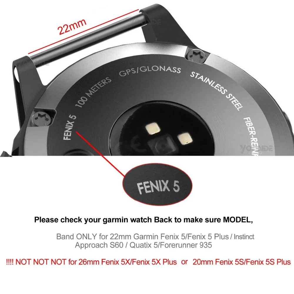22 мм Fenix 6 Quick Fit спортивный силиконовый браслет для Garmin Fenix 5/5 Plus/Forerunner 935/Instinct/Quatix 5 ремешок для часов