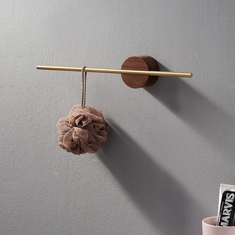 Bathroom fixtures Creative design removable towel rack simple brass bathroom towel